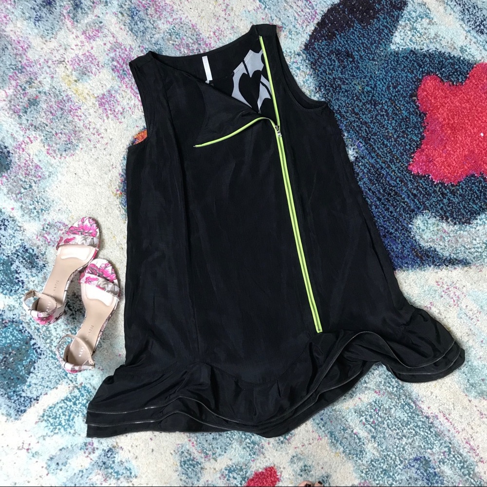 Rachel Roy Black Zipper Dress